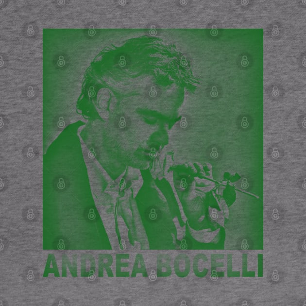 andrea bocelli - green solid style by Loreatees